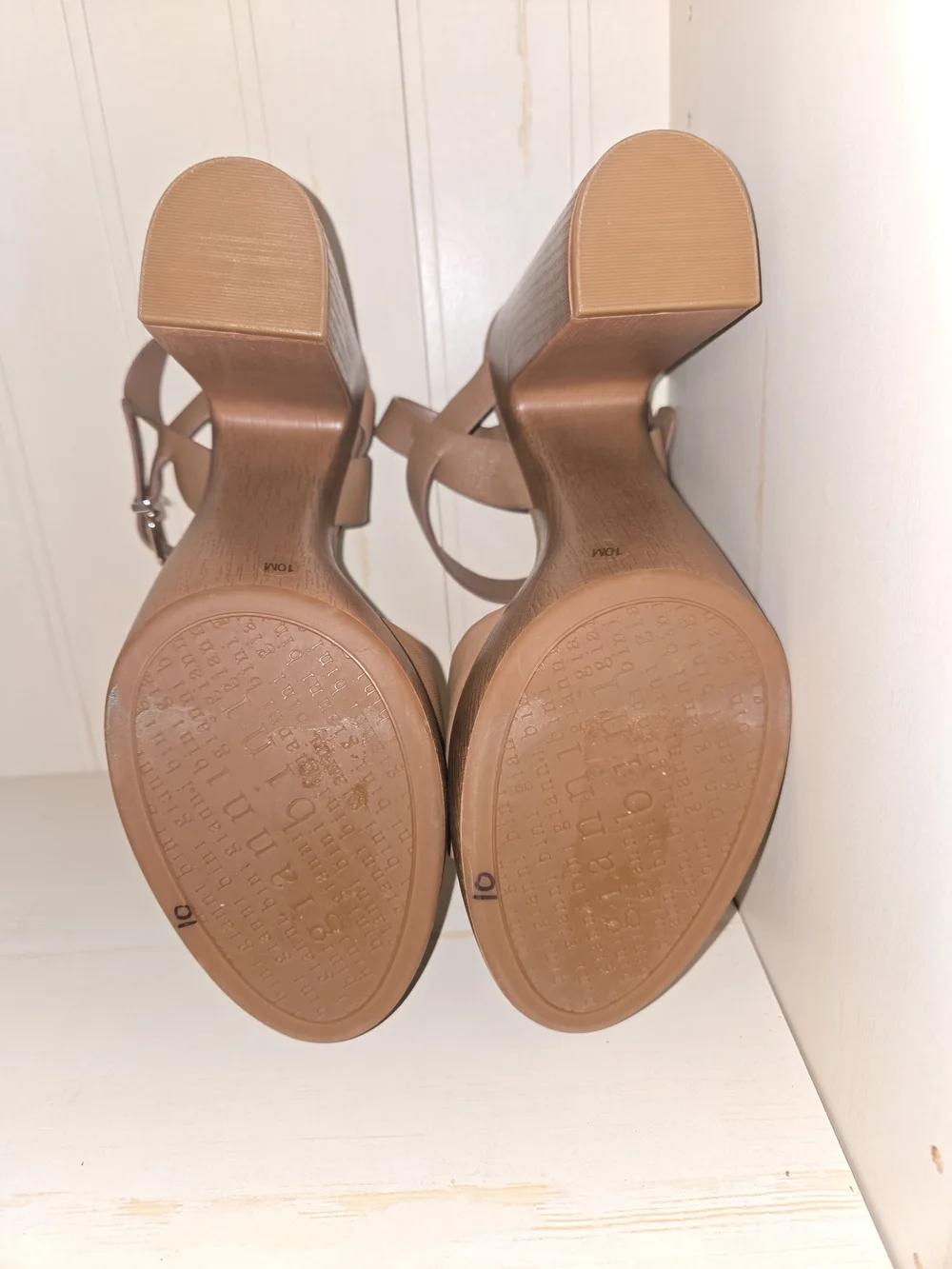 Gianni Bini Platform Block Heel Sandals in Brown